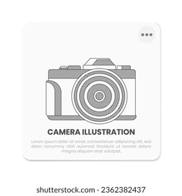 camera illustration design with shading details
