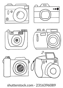 Camera illustration image. 
Hand drawn image artwork of camera. 
Simple cute original logo.
Hand drawn vector illustration for posters, cards, t-shirts.
