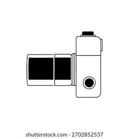 Ilustración de cámara aislada en, un dispositivo para capturar Imágenes y grabar videos