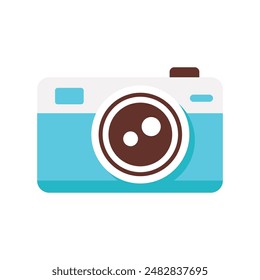 Camera illustration isolated on white background.