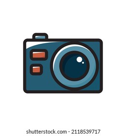 Camera illustration on transparent background