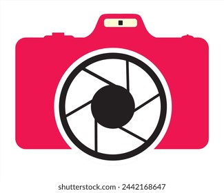 camera illustration on white background