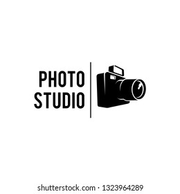 Camera illustration related to photo studio logo, photographer logo or photography icon. Vector EPS 10