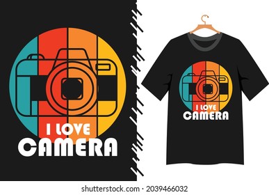 camera illustration for t shirt design