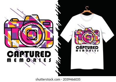 camera illustration for t shirt design