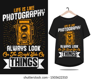 camera illustration vector for t shirt design