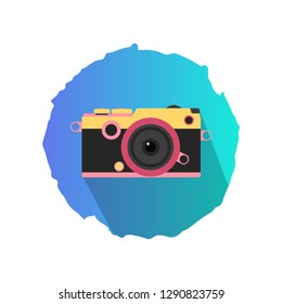 camera ilustration with gradient background