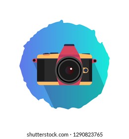 camera ilustration with gradient background