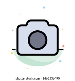 Camera, Image, Basic, Ui Abstract Flat Color Icon Template. Vector Icon Template background