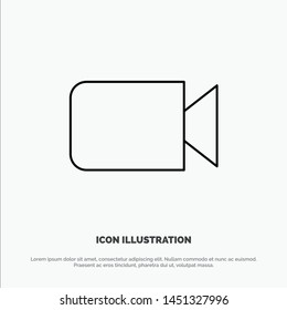Camera, Image, Basic, Ui Line Icon Vector
