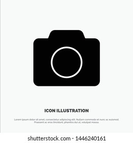 Camera, Image, Basic, Ui solid Glyph Icon vector