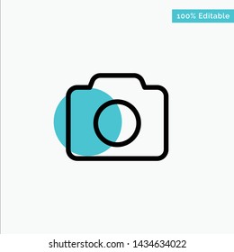 Camera, Image, Basic, Ui turquoise highlight circle point Vector icon