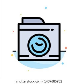 Camera, Image, Big Think Abstract Flat Color Icon Template