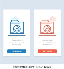 Camera, Image, Big Think  Blue and Red Download and Buy Now web Widget Card Template