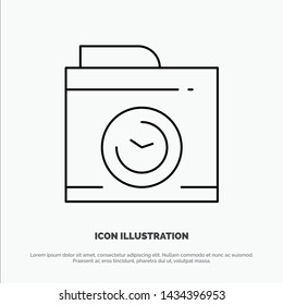 Camera, Image, Big Think Line Icon Vector