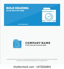 Camera, Image, Big Think SOlid Icon Website Banner and Business Logo Template