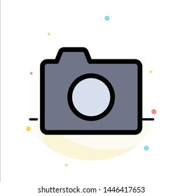 Camera, Image, Photo, Basic Abstract Flat Color Icon Template