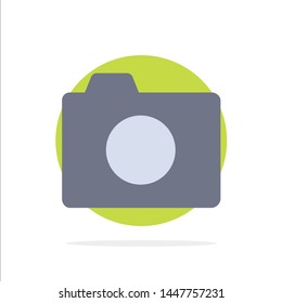 Camera, Image, Photo, Basic Abstract Circle Background Flat color Icon