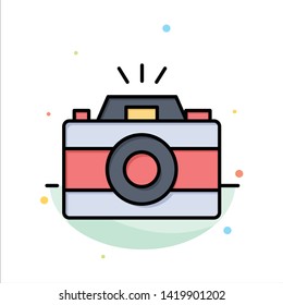 Camera, Image, Photo, Picture Abstract Flat Color Icon Template