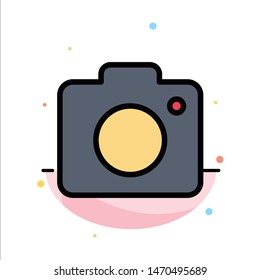 Camera, Image, Photo, Picture Abstract Flat Color Icon Template. Vector Icon Template background
