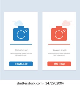 Camera, Image, Photo, Picture  Blue and Red Download and Buy Now web Widget Card Template