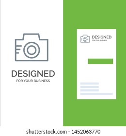 Camera, Image, Photo, Picture Grey Logo Design and Business Card Template