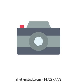 Camera, Image, Picture, Photo  Flat Color Icon. Vector icon banner Template