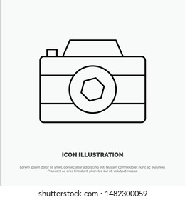 Camera, Image, Picture, Photo Line Icon Vector