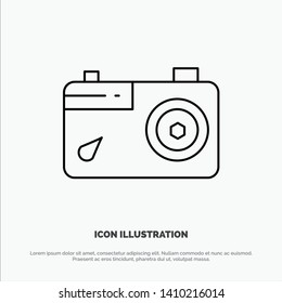 Camera, Image, Picture, Photo Vector Line Icon