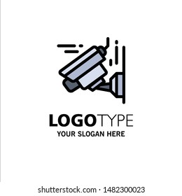 Camera, Image, Technology Business Logo Template. Flat Color