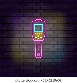Camera imager thermal icon brick wall and dark background.