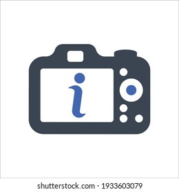 Camera information icon, Vector graphics