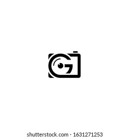 Camera initial letter G logo design vector
