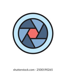 Camera Interface Aperture Icon Vector Illustration