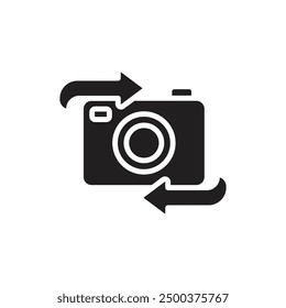 Camera Interface Icon Filled Vector Illustration