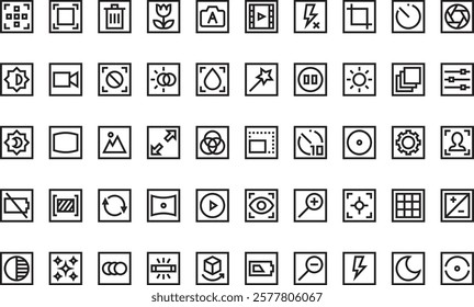 Camera interface icons High-Quality Vector Icons Collection with Editable Stroke. Ideal for Professional and Creative Projects.