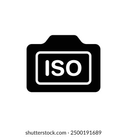 Camera Interface Iso Filled Icon Vector Illustration
