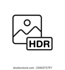 Camera Interface Outline Icon Vector Illustration