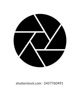Camera iris icon. Photography sign. Vector illustration,