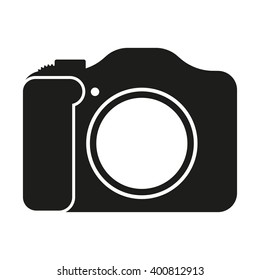 Camera isolated black icon.