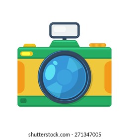 Camera. Isolated icon pictogram. Eps 10 vector illustration.