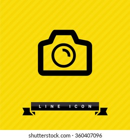 Camera isolated minimal single flat icon. Photo line vector icon for websites and mobile minimalist flat design.