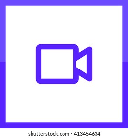 Camera isolated minimal single flat icon. Video line vector icon for websites and mobile minimalistic flat design.