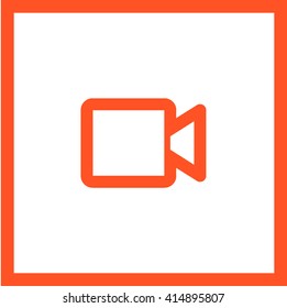 Camera isolated minimal single flat icon. Video line vector icon for websites and mobile minimalistic flat design.