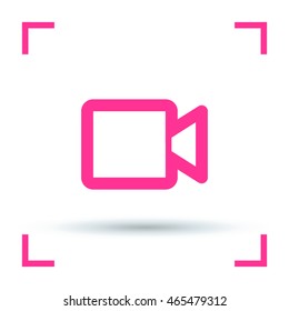 Camera isolated minimal single flat icon. Video line vector icon for websites and mobile minimalistic flat design.