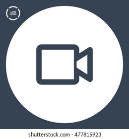 Camera isolated minimal single flat icon. Video line vector icon for websites and mobile minimalistic flat design.