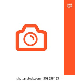 Camera isolated minimal single flat icon. Photo line vector icon for websites and mobile minimalist flat design.