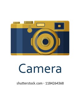 Camera isolated on the white background