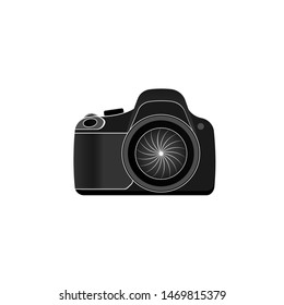 Camera isolated on white background. Vector illustration