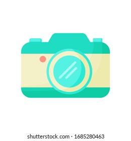 Camera isolated on a white background. Vector illustration